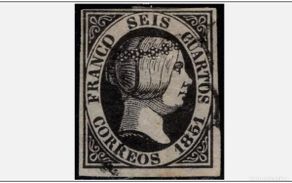 Sellos: ESPAÑA - 1851 - ISABEL II - EDIFIL 6- COLOR INTENSO Y FRESCO - LUJO